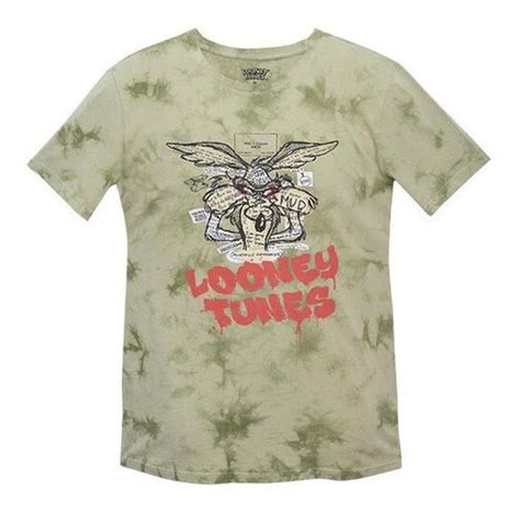 Polera Hombre Coyote Verde Looney Tunes Cuotas sin interés