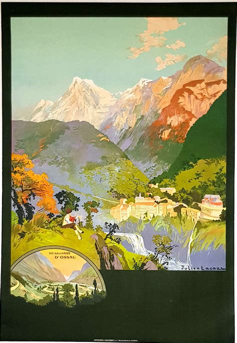 Poster Eaux Bonnes Chemin De Fer Du Midi Et D Orleans Julien Lacaze