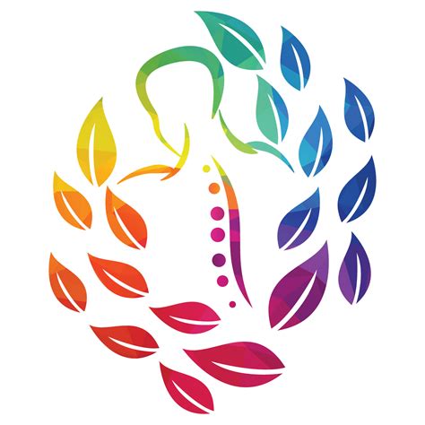 Organic Chiropractic Logo Design Vector illustration. Human backbone