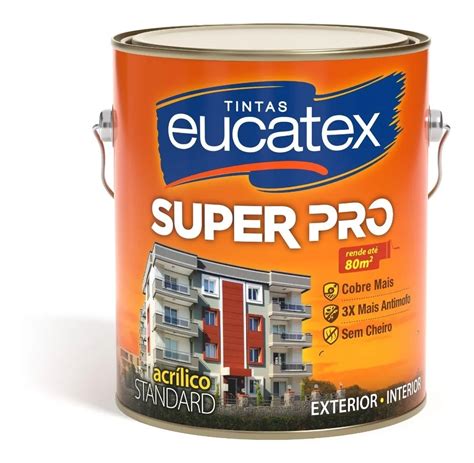 Tinta Acrilica Super Pro Branco Fosco L Eucatex Madeiramadeira