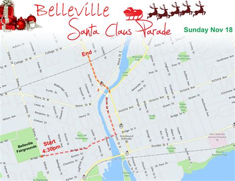 Bowmanville Santa Claus Parade 2024 Route - Alta Johanna