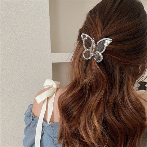 Jual Town Shell Korean Butterfly Pearl Hair Claw Clip Jepitan Jepit