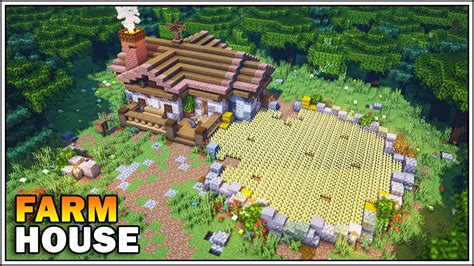 How To Build An Awesome Minecraft Farm House Minecraft Tutorial Youtube