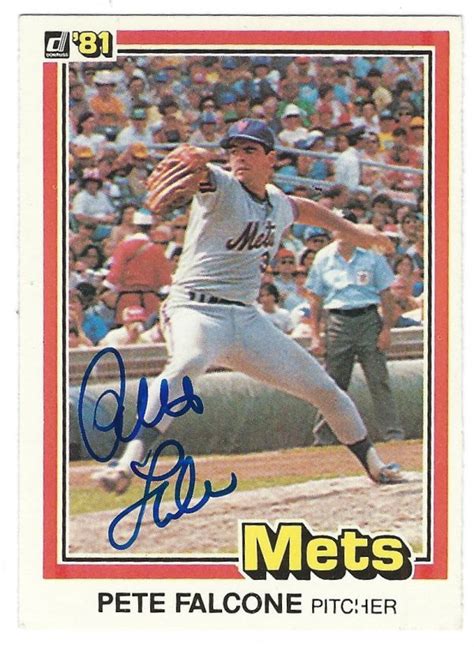 Autographed Pete Falcone Donruss Card Main Line Autographs