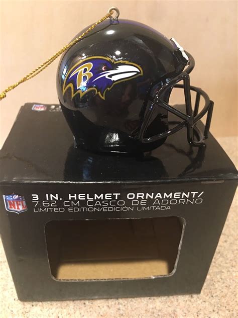 Baltimore Ravens Nfl 3 Limited Edition Helmet Ornament New In Box Ebay