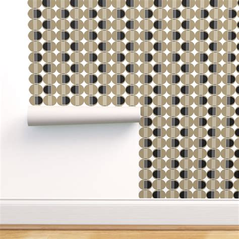 Peel Stick Wallpaper Swatch Guitar Mid Century Modern Dots Graphic