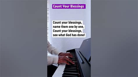 Count Your Blessings Piano With Lyrics Youtube