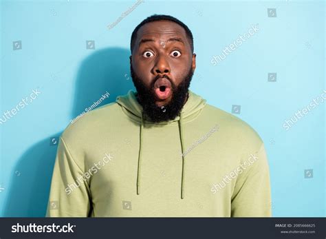 Portrait Astonished Wondered Person Speechless Look Stock Photo