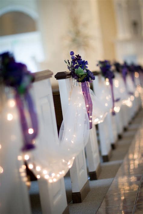 Church Purple Aisle Wedding Decorations