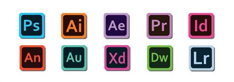 All Adobe Icons Vector Art At Vecteezy