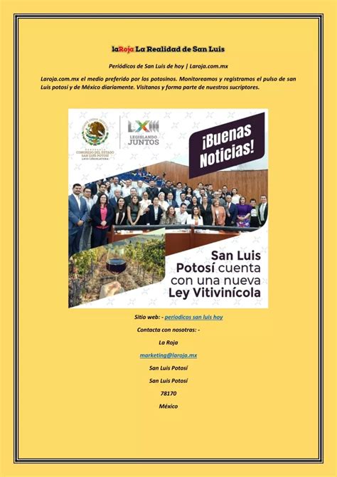 PPT Periódicos de San Luis de hoy Laroja mx PowerPoint