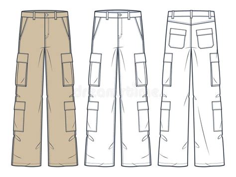 Cargo Pants Mockup Stock Illustrations 400 Cargo Pants Mockup Stock