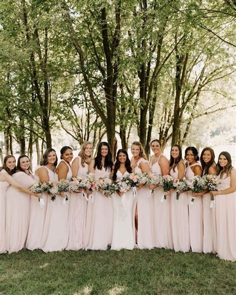 Azazie Blushing Pink Light Pink Bridesmaid Dresses Blush Pink