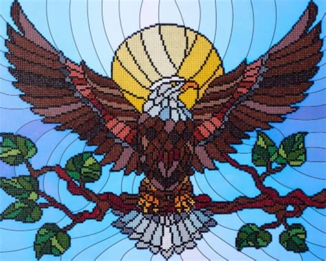 Diamond Art Kit 16x20 Advanced Stain Glass Eagle 1 Ralphs