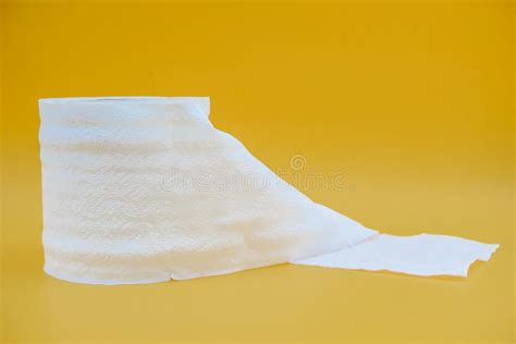 Toilet Paper Roll For To Wipe Clean Personal Sanitary Paper Stock Photo