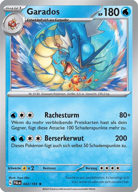 Garados Wert Bild K Nstler Seltenheit Pokemonkarte De