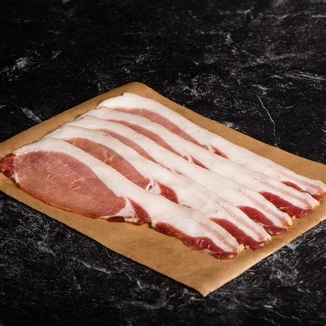 Dry Cured Pork Back Bacon Sliced Fumé