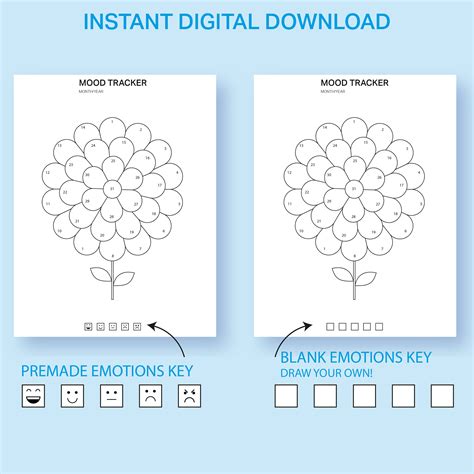 Flower Mood Tracker Printable