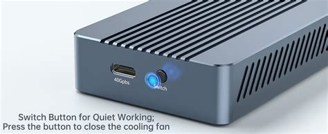 ACASIS 40Gbps M.2 NVMe SSD Enclosure with Built-in Cooling Fan, Tool ...