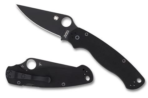 Spyderco Paramilitary 2 Knife w/ Black Blade & Handle