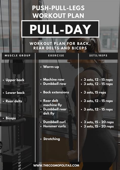 My workout routine 2/2018: 3-day split: push - pull - legs | workout ...