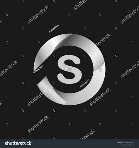 Silver Letter S Logo Design Alphabetic Stock Vector (Royalty Free ...