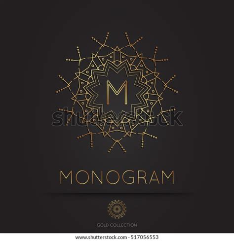 Royal Elegant Linear Abstract Monogram Vector Stock Vector Royalty