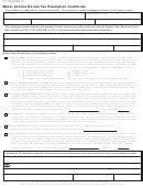 Fillable Motor Vehicle Rental Tax Verification Certificate Printable