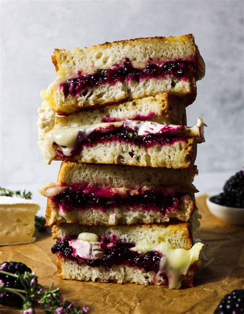 Blackberry Balsamic And Brie Grilled Cheese ~ Rhubarb And Lavender