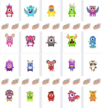 Class Dojo Monster Set: Animal Party by MnMTeach | TPT