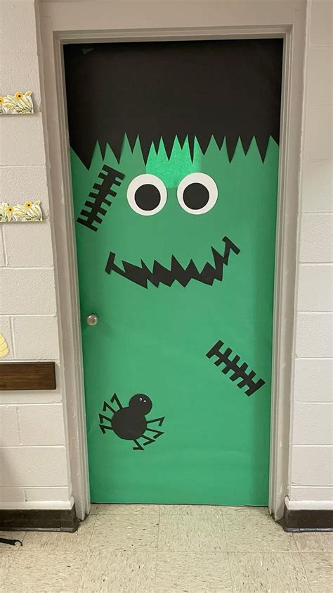 Halloween Frankenstein October Classroom Door Decoration In Fall