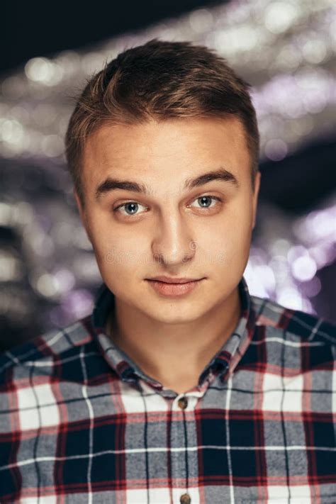 Portrait Of A Young Man On A Blurred Background Stock Photo - Image of ...