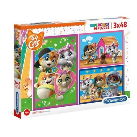 Puzzle Animaux CLEMENTONI 44 Chats 48 pièces Multicolore Enfant