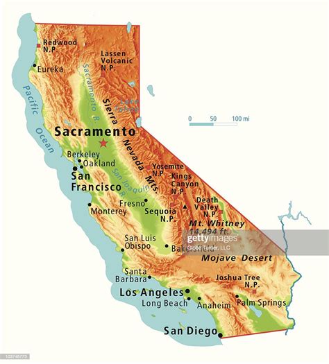 California Relief Map High Res Vector Graphic Getty Images