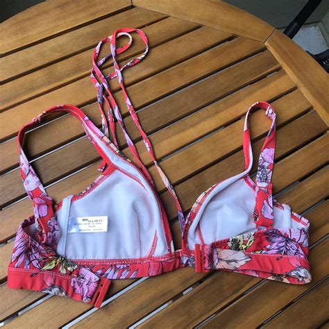 ASOS Women S Pink And Red Bikini And Tankini Tops Depop