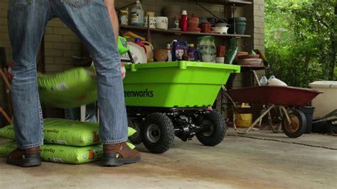 Greenworks 40v Cordless Self Propelled Wheelbarrow 2 Youtube