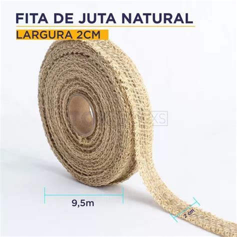 Rolo Fita Juta Artesanato Natural Cm Larg X Mts Mercadolivre