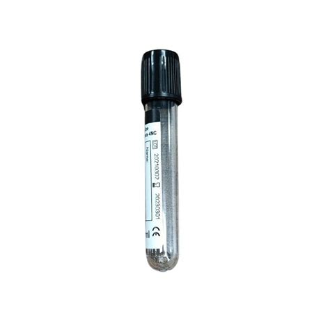 Black Top Sodium Citrate Blood Tube Esr Hospital Laboratory