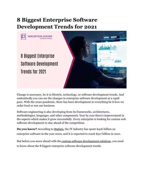 Ppt 8 Biggest Enterprise Software Development Trends For 2021