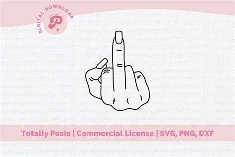 Middle Finger SVG Graphic by Totally Posie · Creative Fabrica