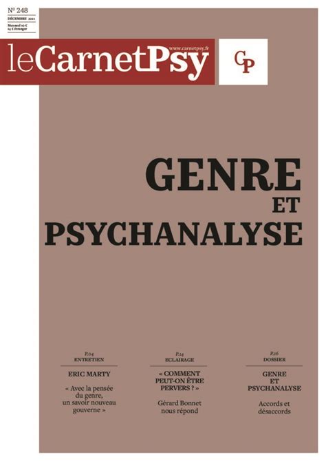 Le Carnet Psy Dossier Genre Et Psychanalyse Le Journal Des