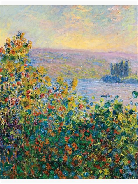 Claude Monet Flower Beds at Vétheuil Photographic Print for Sale by