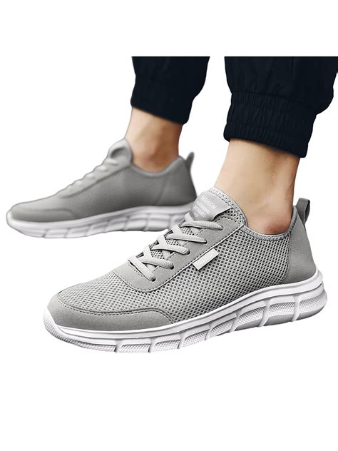 Non Slip Shoes For Men Knit Mesh Breathable Comfor Sport Walking