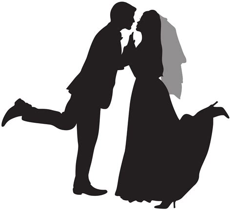 Silhouette Wedding Couple Png Clip Art Gallery Yopriceville High Quality Free Images And