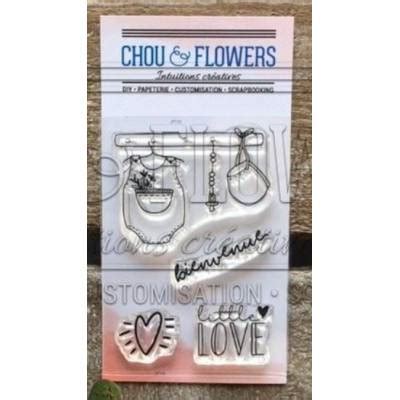 Tampons Clear Chou Flowers Petit côté Famille Little Love