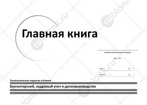 Купить Главная книга в Санкт-Петербурге, типография Рубланк