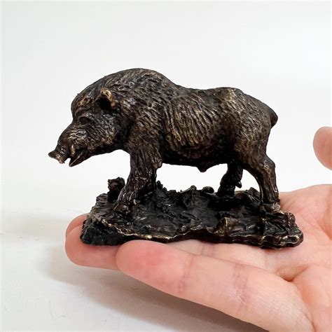 Boar Sculpture Hog Statue Wild Boar Figurine Bronze Boar Etsy