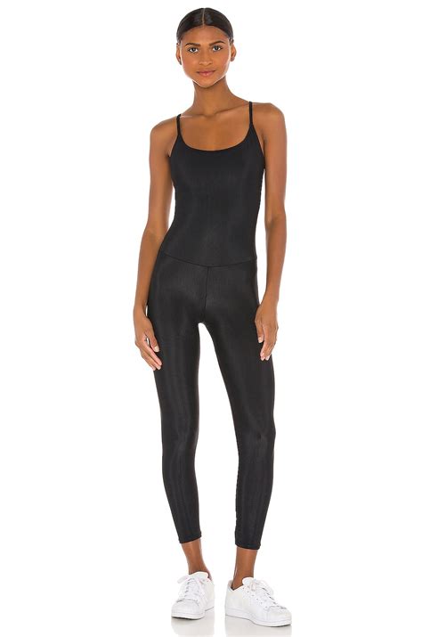 Onzie Long Leotard Jumpsuit In Black Rib Revolve