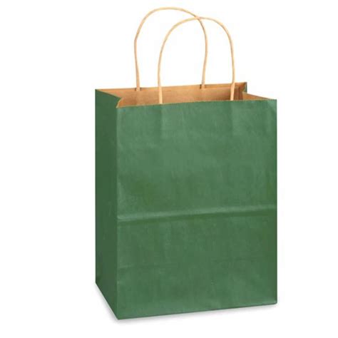 X X Cm Medium Green Kraft Paper Bags Paper Boss