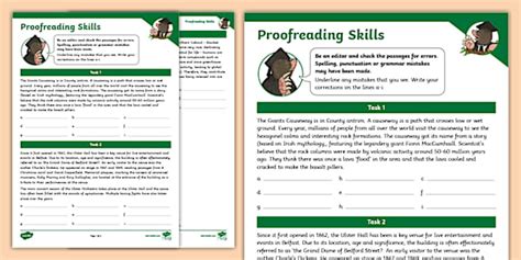 Proofreading Skills Activity Sheets L Enseignant A Fait